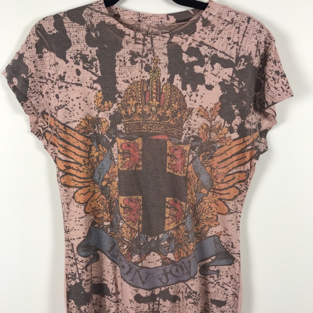 Bon Jovi Graphic T Shirt Short Sleeve Size XL